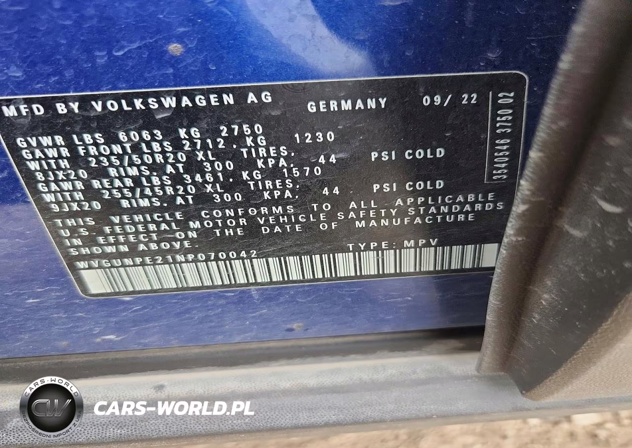 2022 Volkswagen Id.4 Pro S VIN:WVGUNPE21NP070042 - 13