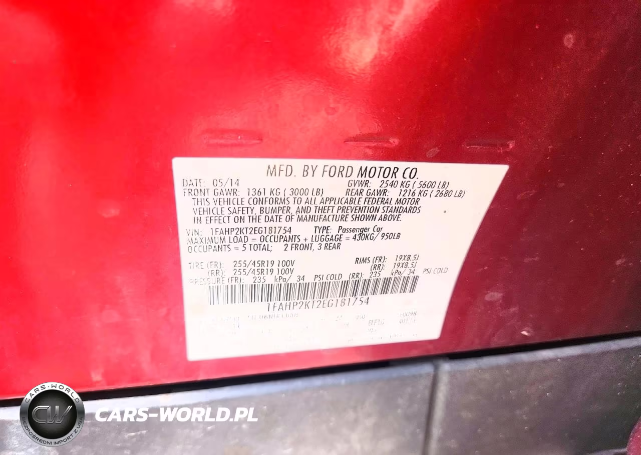 2014 Ford Taurus Sho VIN:1FAHP2KT2EG181754 - 12