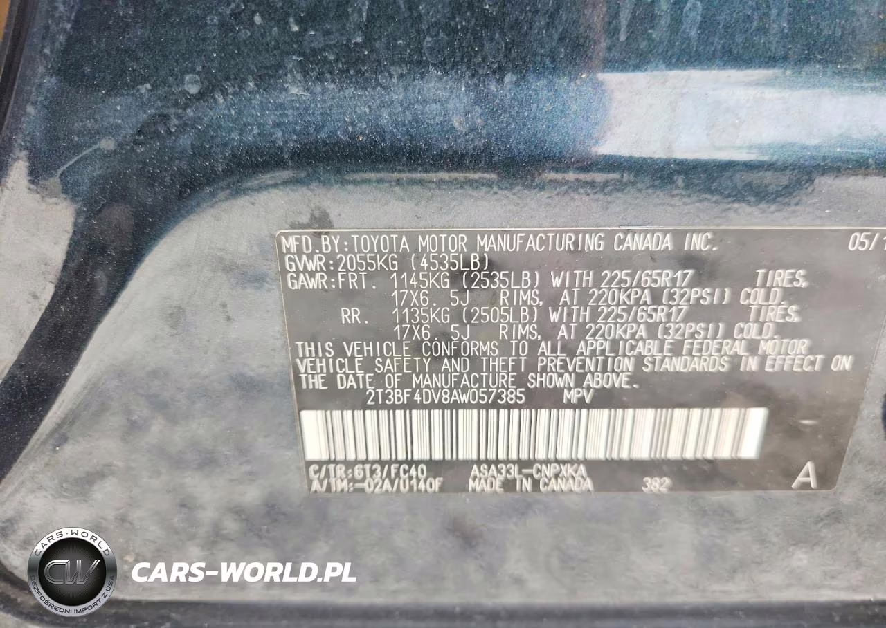 2010 Toyota Rav4 Base VIN:2T3BF4DV8AW057385 - 13