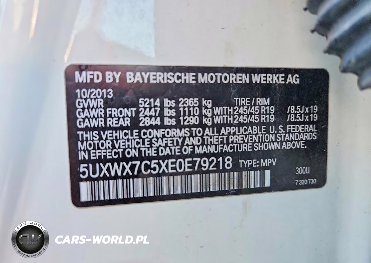 2014 BMW X3 xDrive35I VIN:5UXWX7C5XE0E79218 - 13