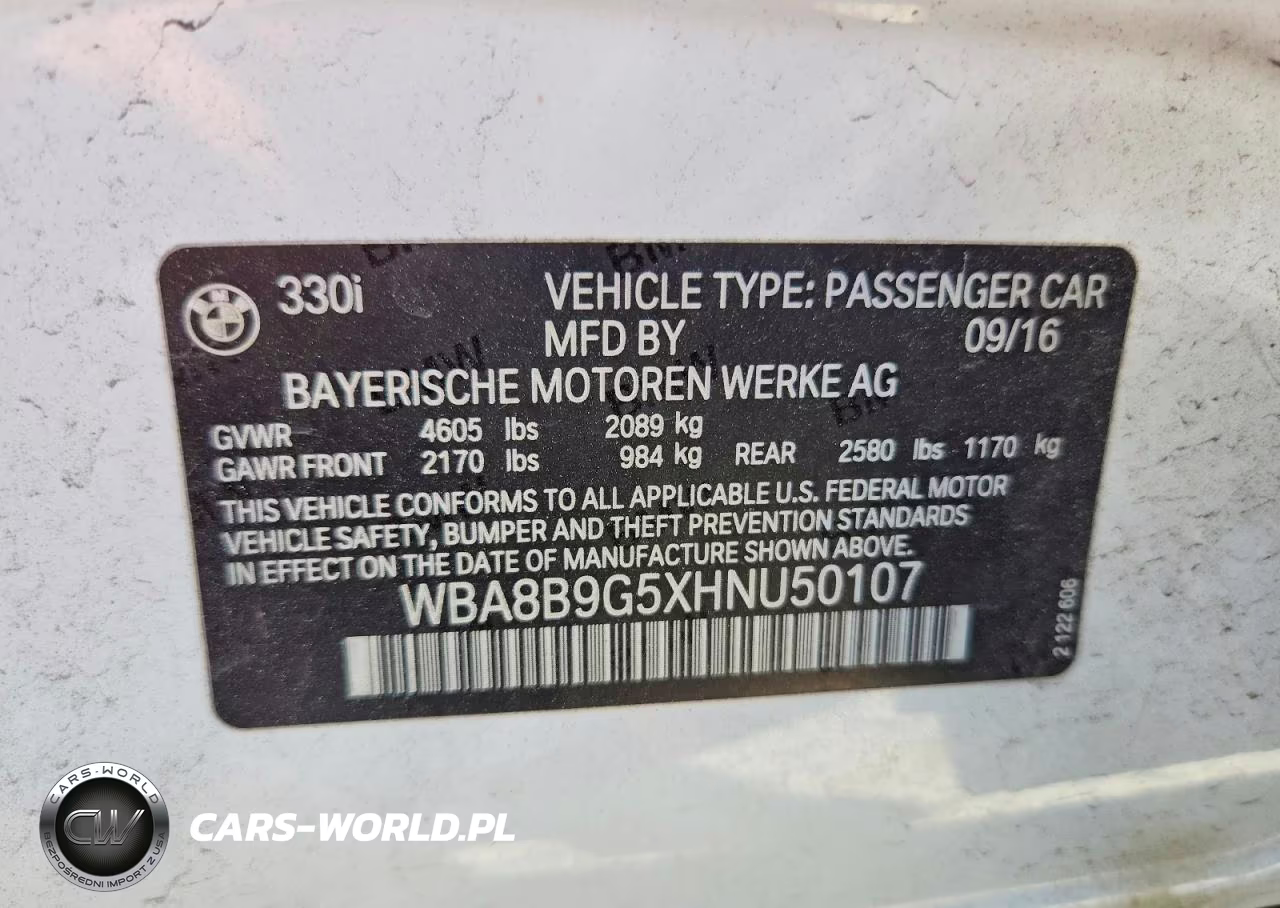 2017 BMW 330 I VIN:WBA8B9G5XHNU50107 - 13