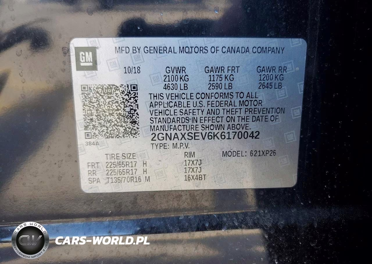 2019 Chevrolet Equinox Ls VIN:2GNAXSEV6K6170042 - 14