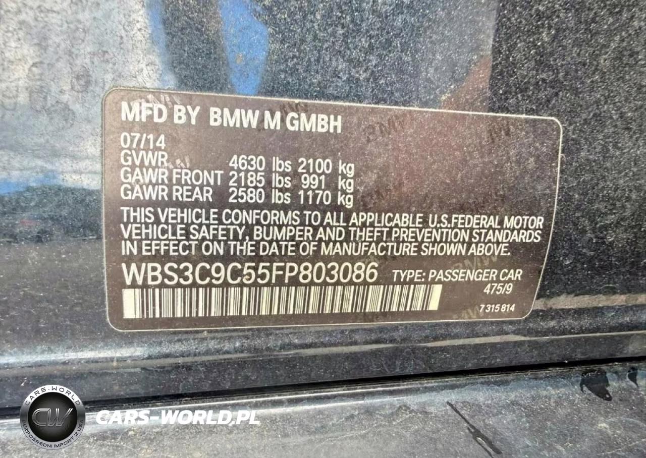 2015 BMW M3 VIN:WBS3C9C55FP803086 - 14