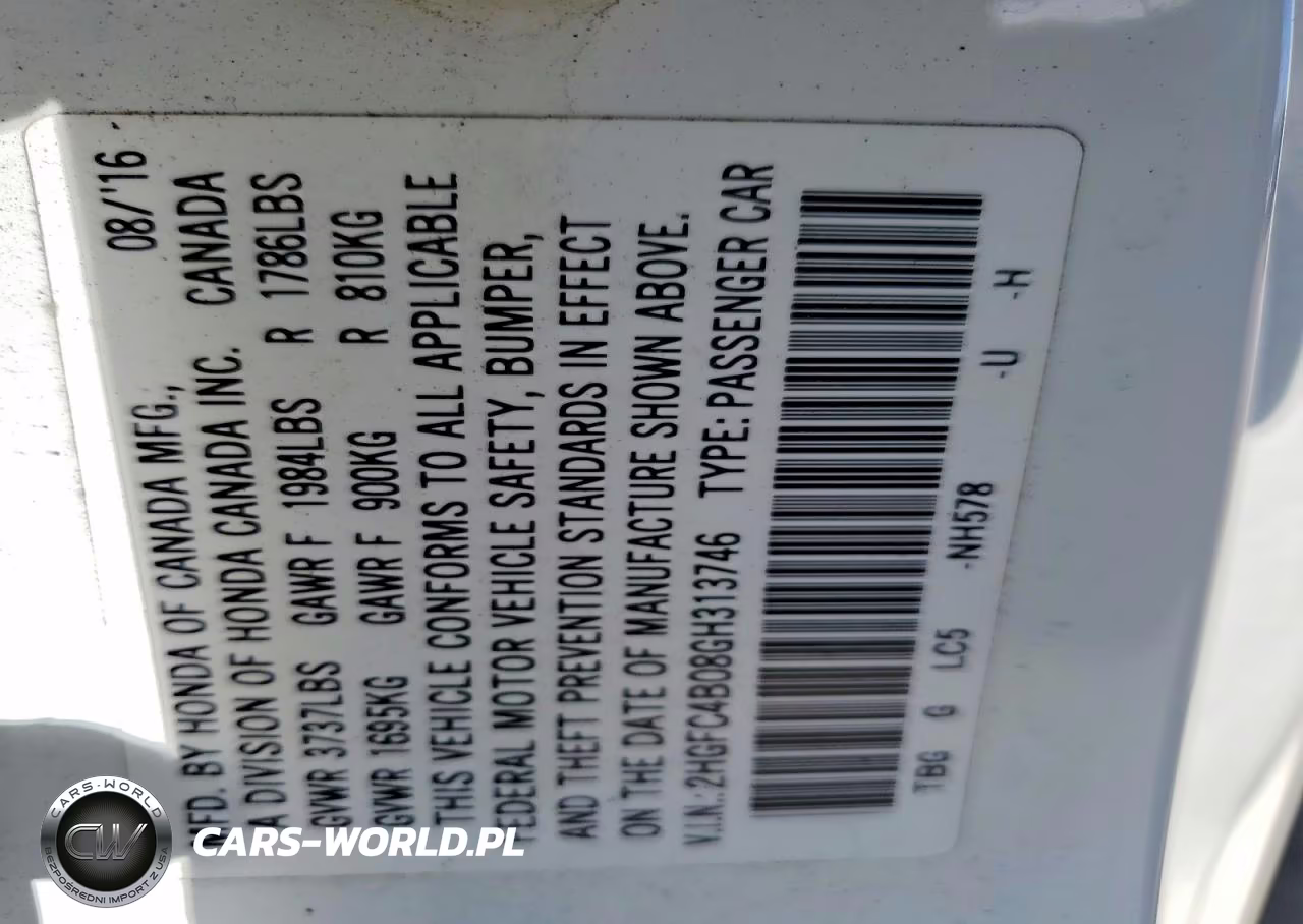 2016 Honda Civic Lx VIN:2HGFC4B08GH313746 - 13