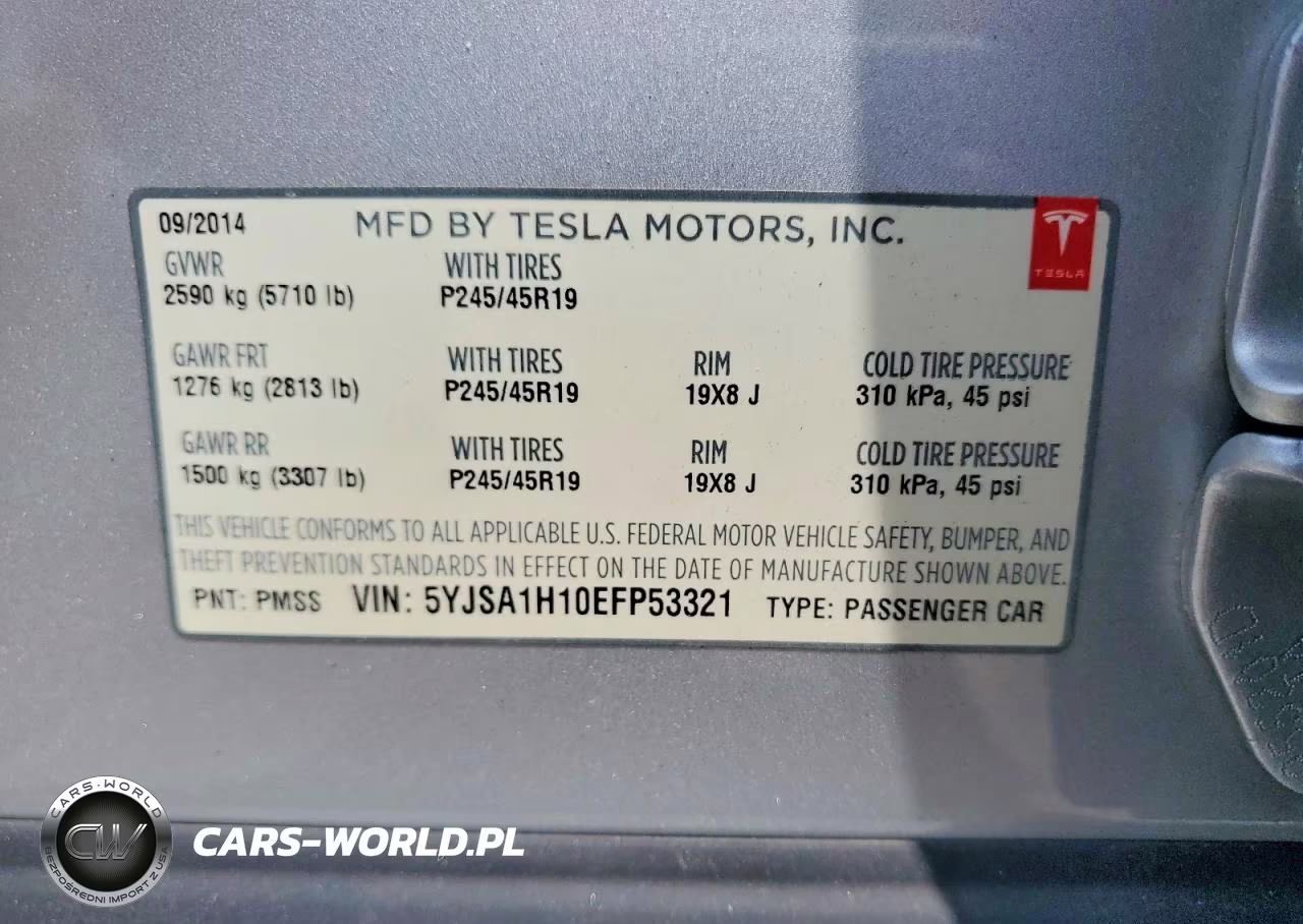 2014 Tesla Model S VIN:5YJSA1H10EFP53321 - 13