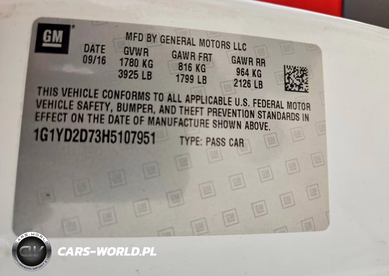 2017 Chevrolet Corvette Stingray 2Lt VIN:1G1YD2D73H5107951 - 13