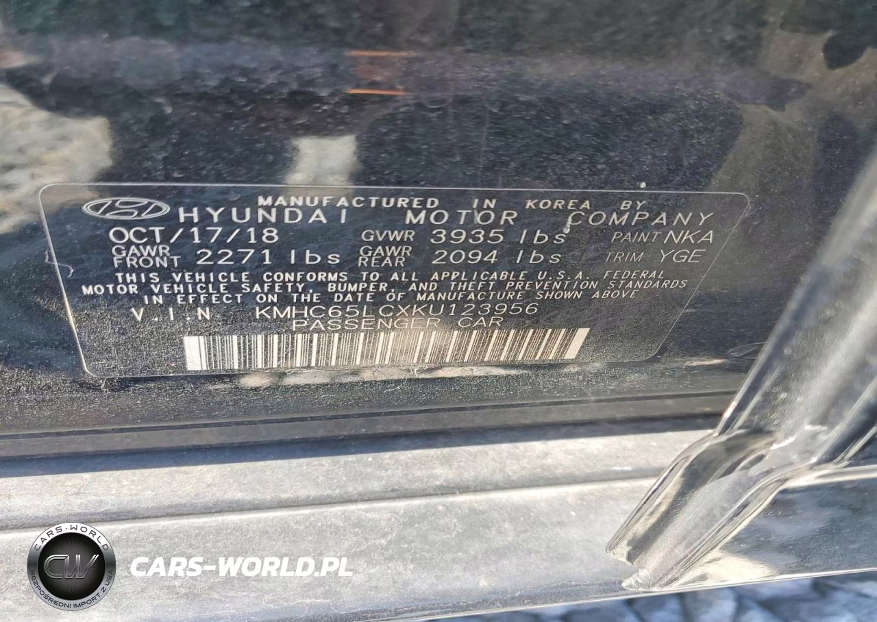 2019 Hyundai Ioniq Blue VIN:KMHC65LCXKU123956 - 13