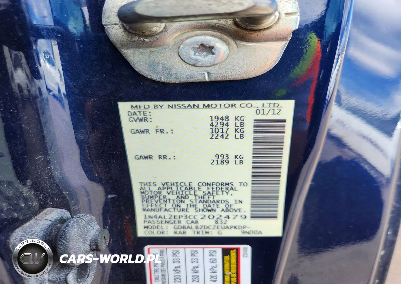 2012 Nissan Altima S VIN:1N4AL2EP3CC202479 - 12