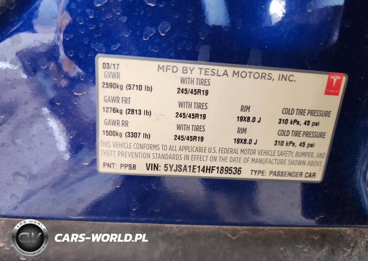 2017 Tesla Model S VIN:5YJSA1E14HF189536 - 12