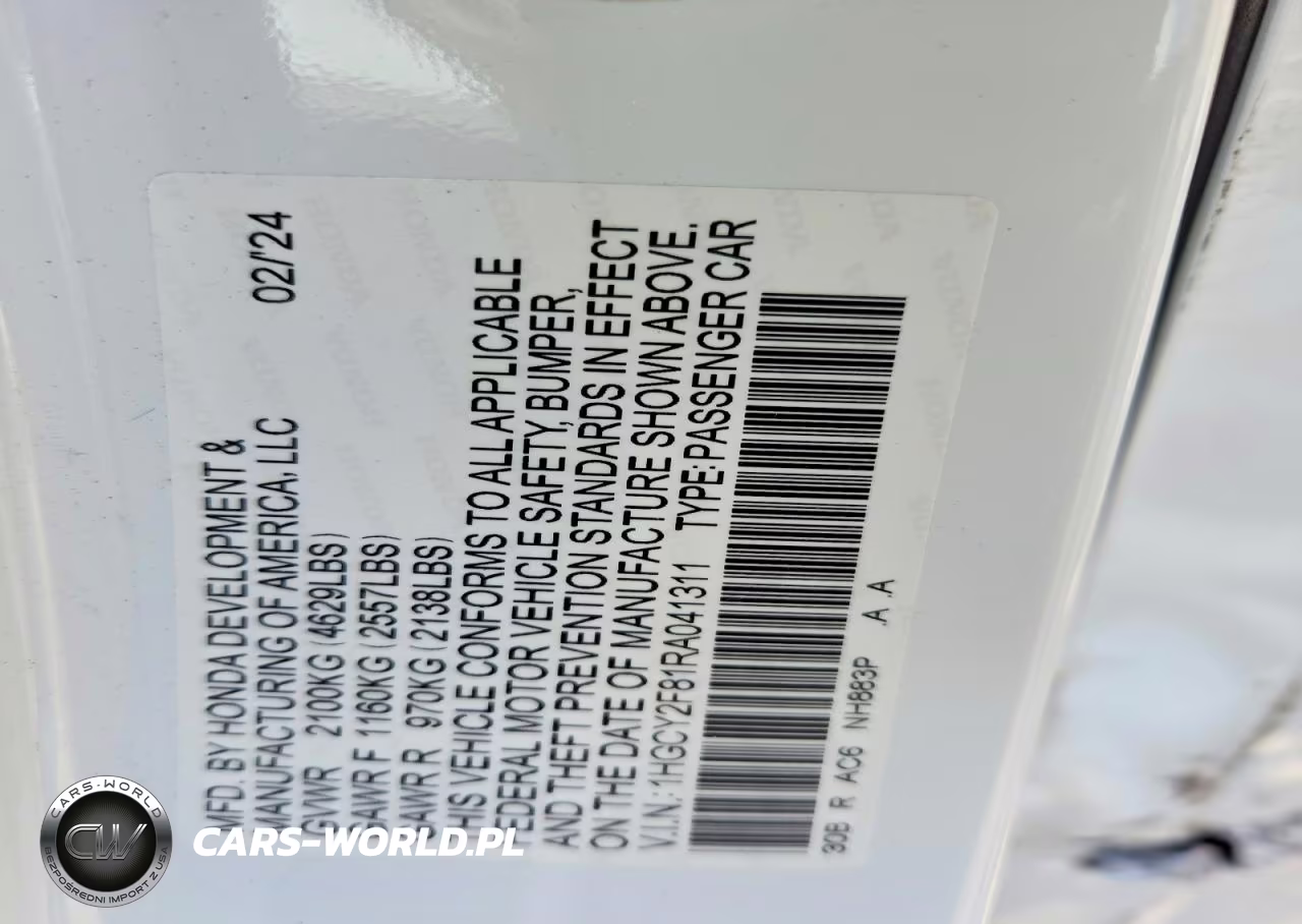 2024 Honda Accord Touring Hybrid VIN:1HGCY2F81RA041311 - 12