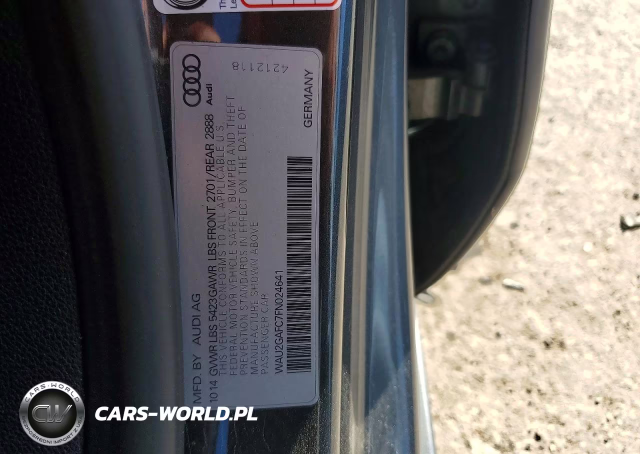 2015 Audi A7 Prestige VIN:WAU2GAFC7FN024641 - 12