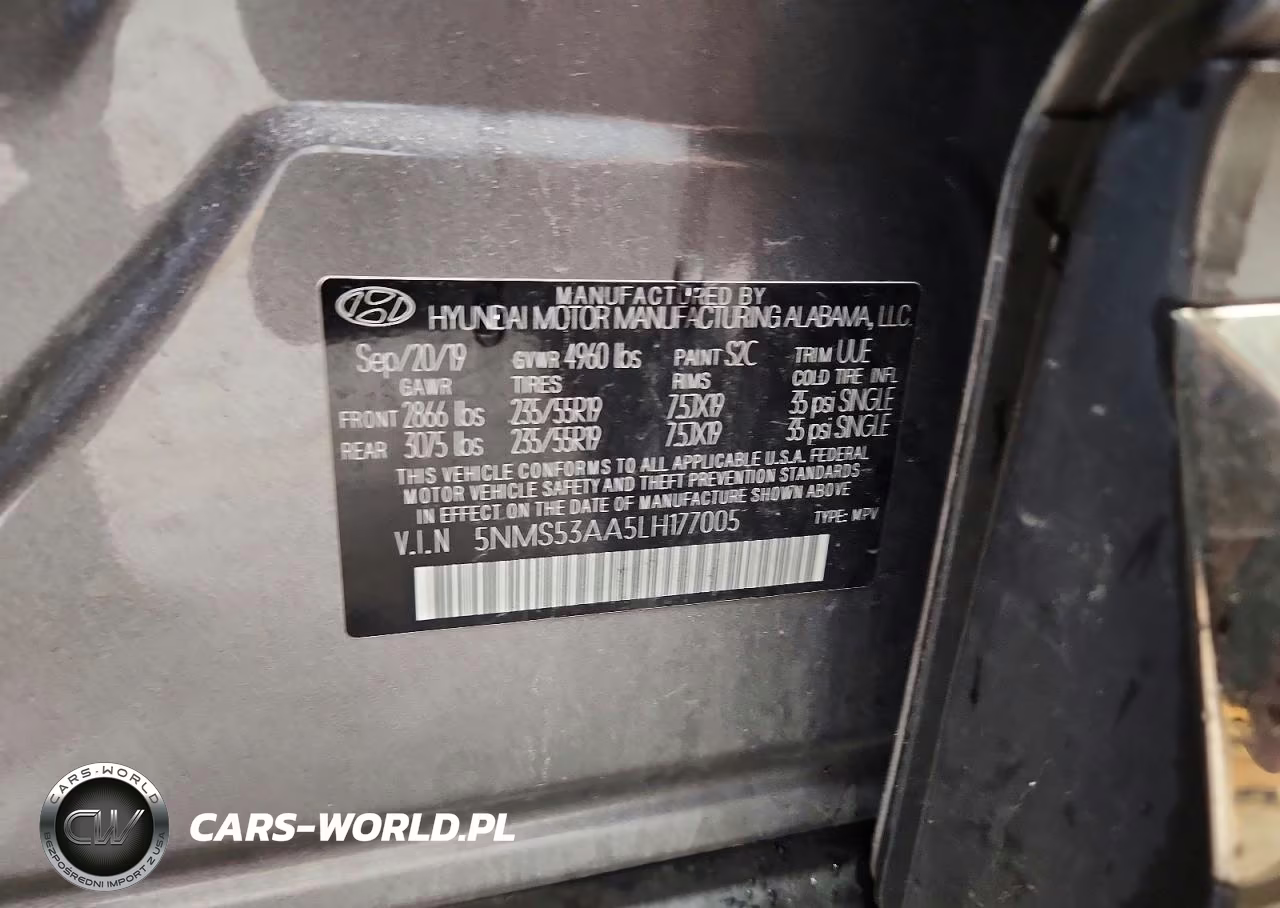 2020 Hyundai Santa Fe Limited 2.0T VIN:5NMS53AA5LH177005 - 12