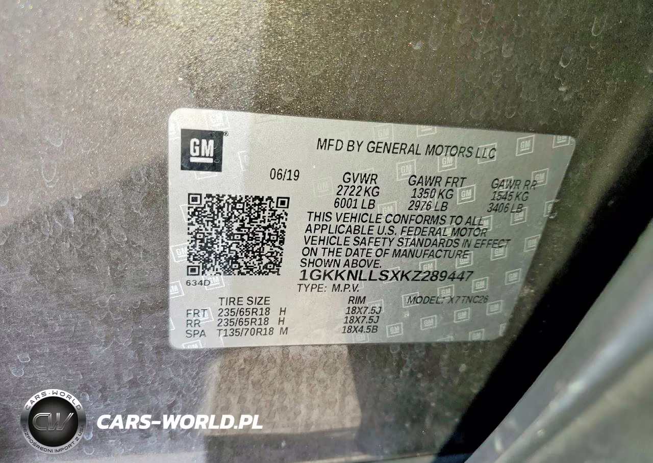 2019 GMC Acadia Sle VIN:1GKKNLLSXKZ289447 - 13