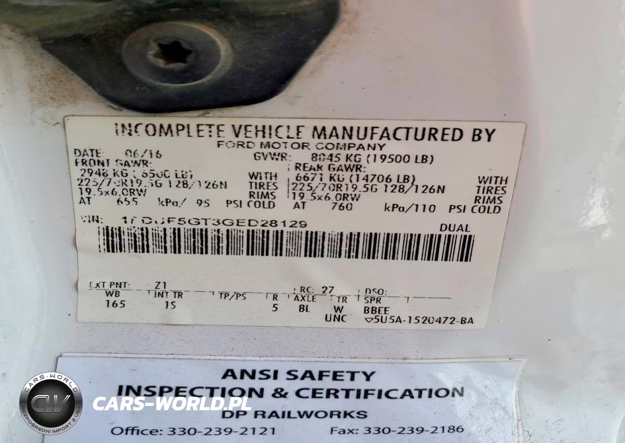 2016 Ford F550 Super Duty VIN:1FDUF5GT3GED28129 - 13