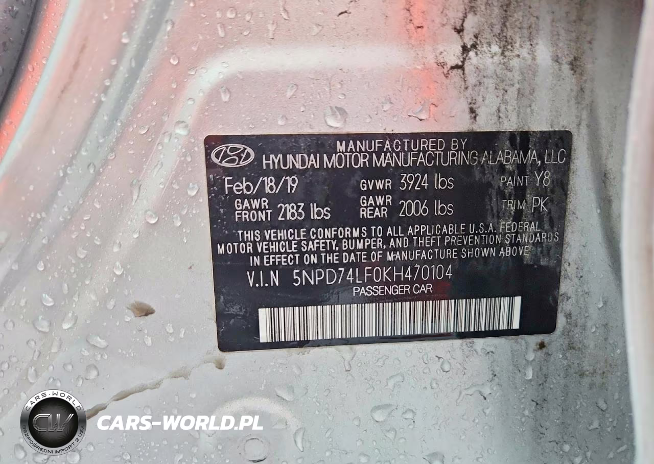 2019 Hyundai Elantra Se VIN:5NPD74LF0KH470104 - 12