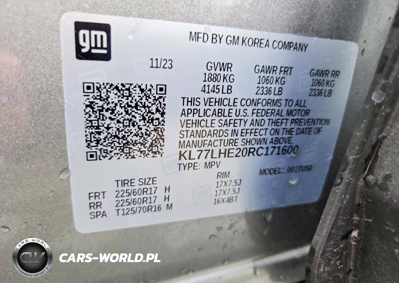 2024 Chevrolet Trax 1Lt VIN:KL77LHE20RC171600 - 14