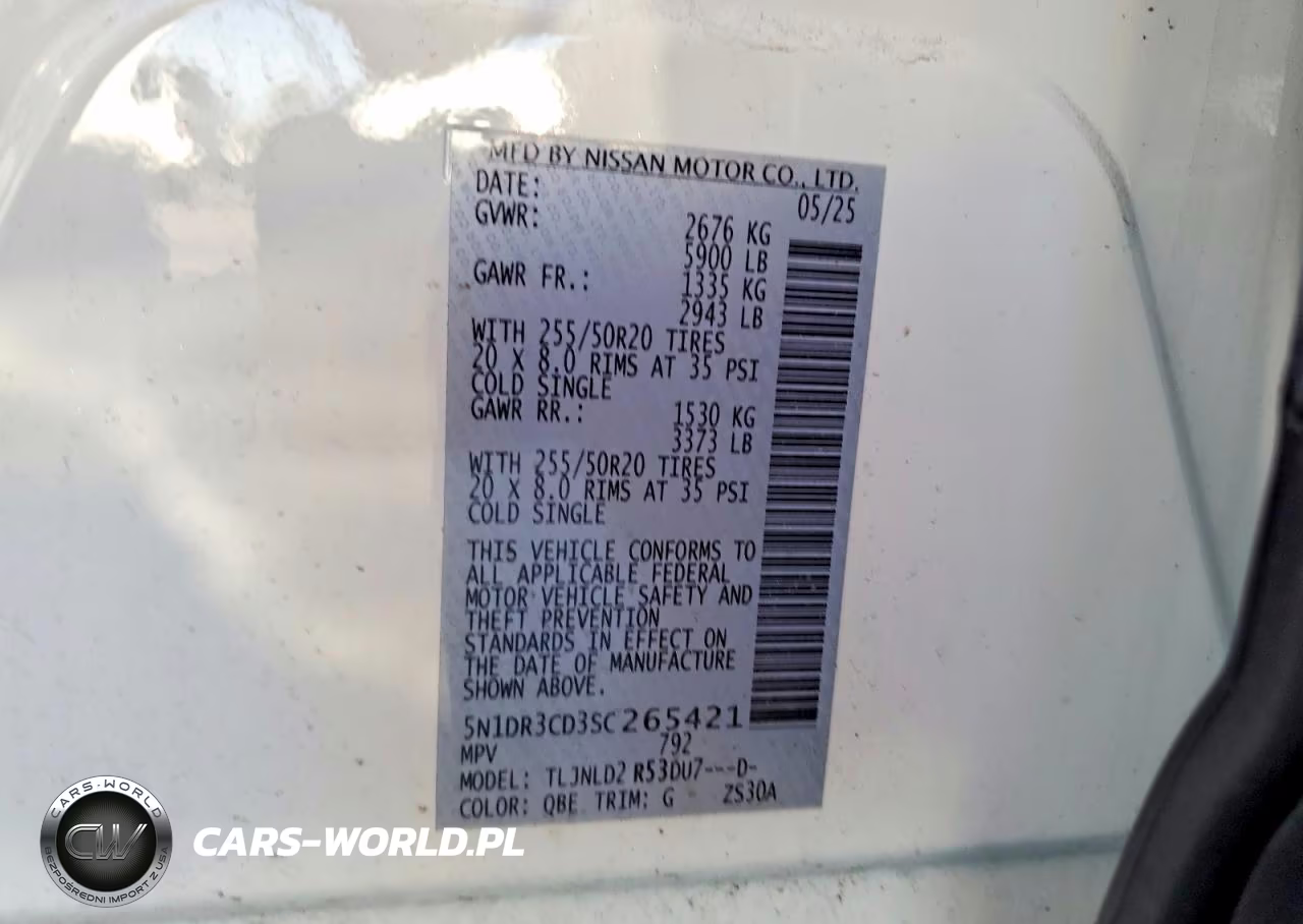 2025 Nissan Pathfinder Sl VIN:5N1DR3CD3SC265421 - 14