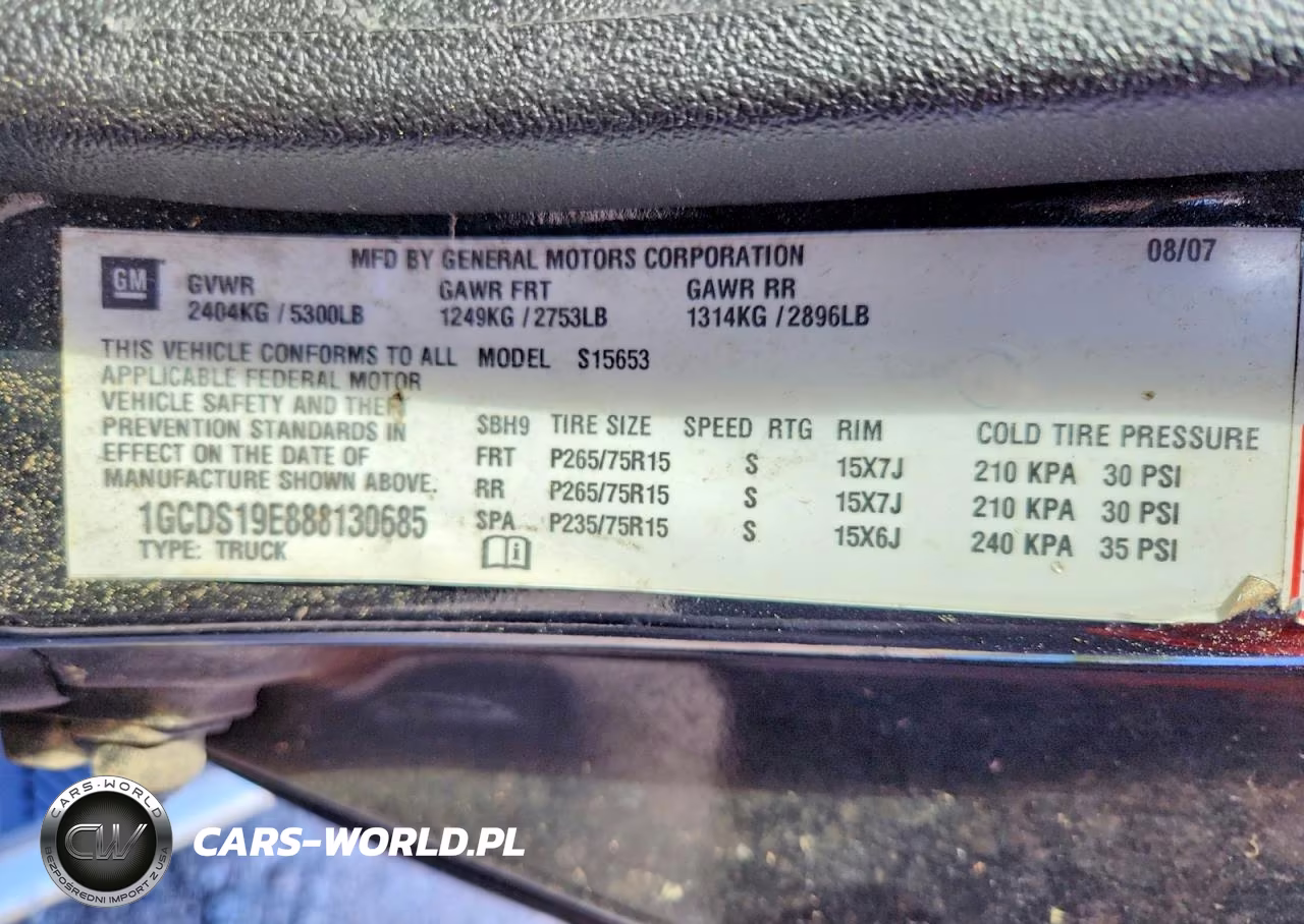 2008 Chevrolet Colorado VIN:1GCDS19E888130685 - 13