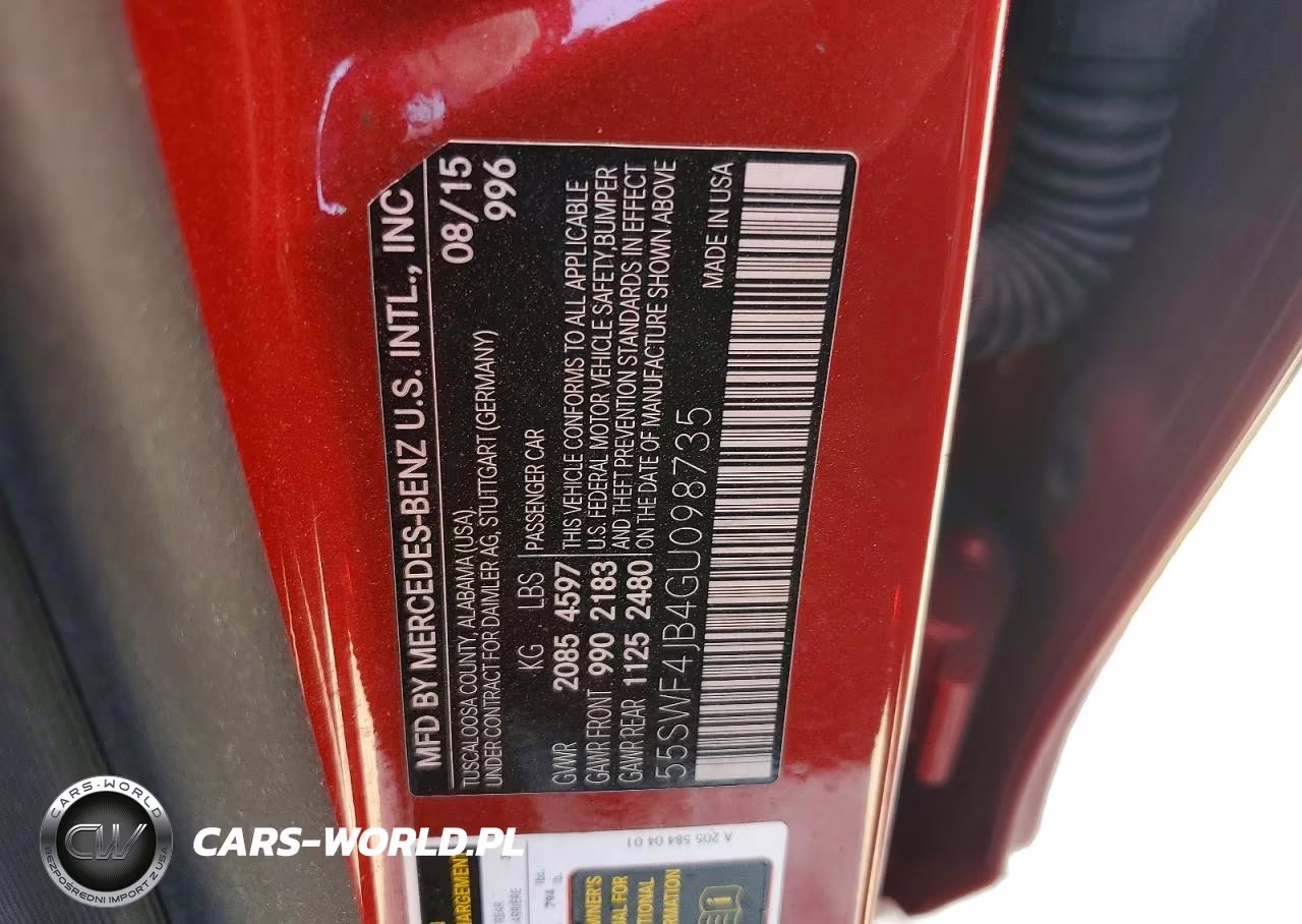 2016 Mercedes-Benz C 300 VIN:55SWF4JB4GU098735 - 12