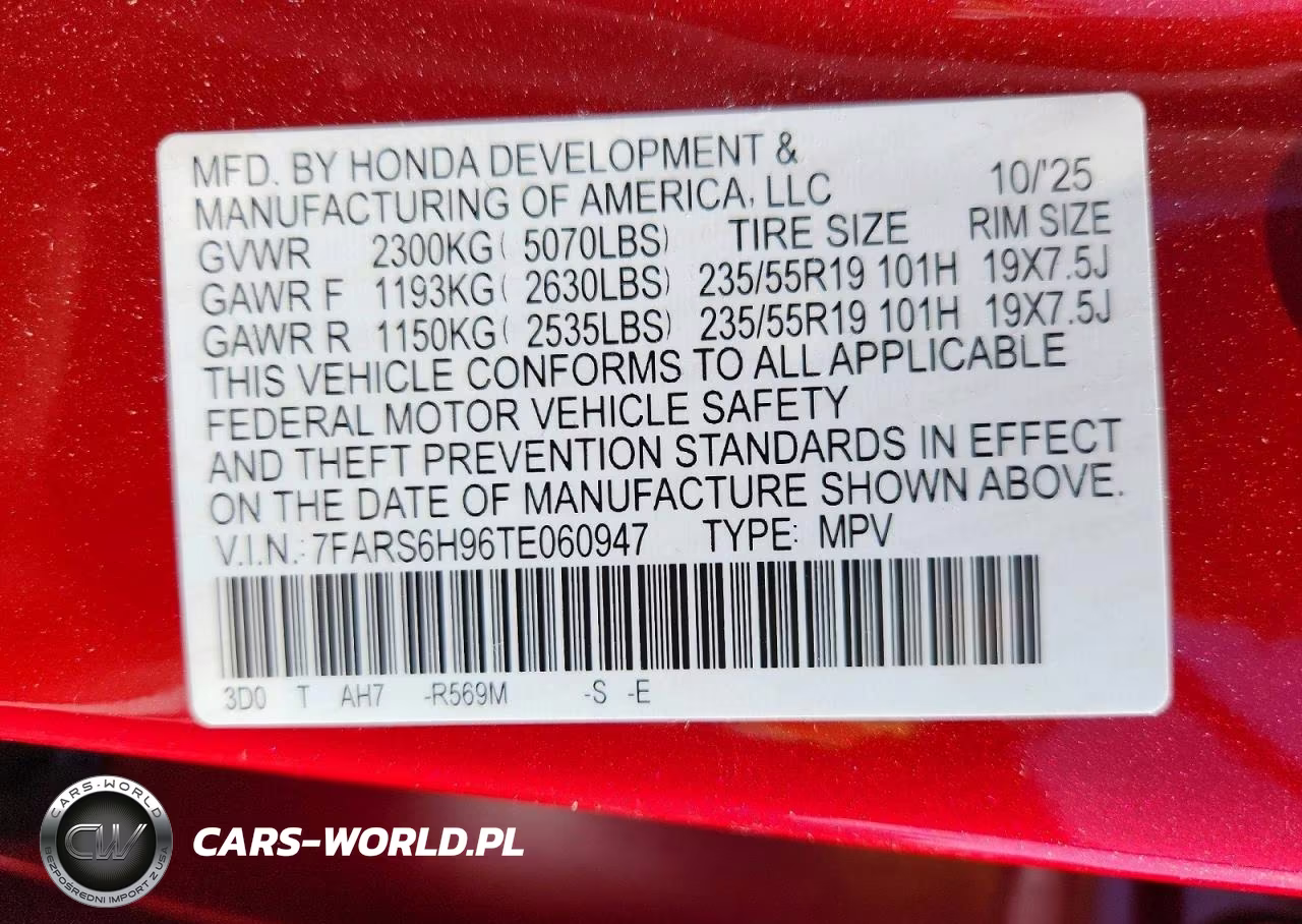 2026 Honda Cr-V Sport Touring VIN:7FARS6H96TE060947 - 12