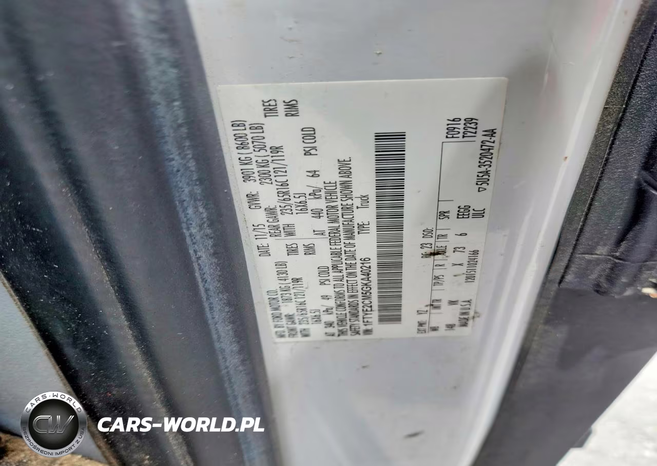 2016 Ford Transit T-150 VIN:1FTYE2CM5GKA40216 - 12