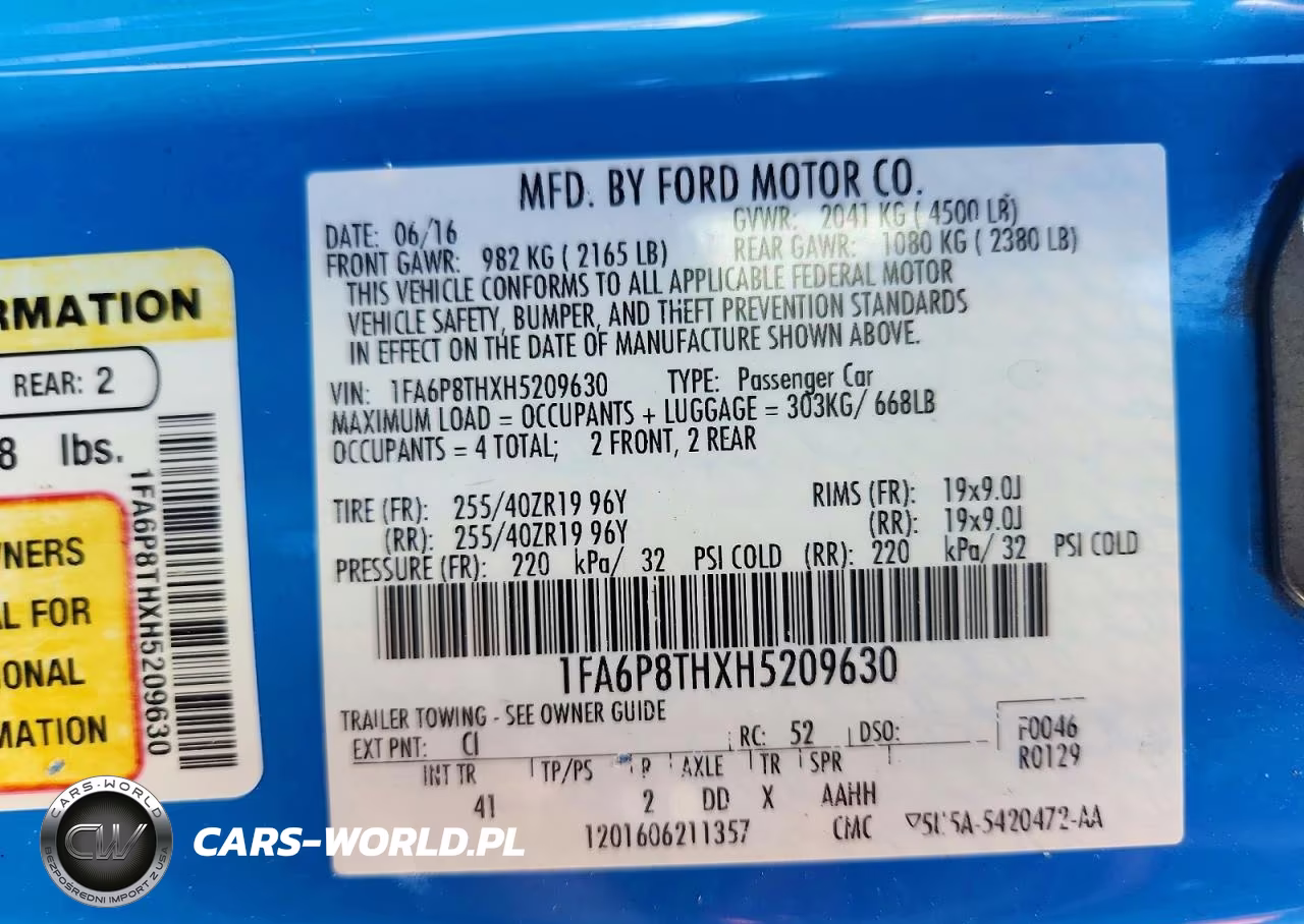 2017 Ford Mustang VIN:1FA6P8THXH5209630 - 12