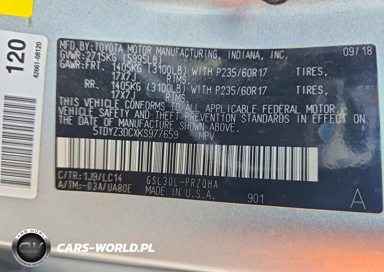 2019 Toyota Sienna Xle 8-Passenger VIN:5TDYZ3DCXKS977659 - 13