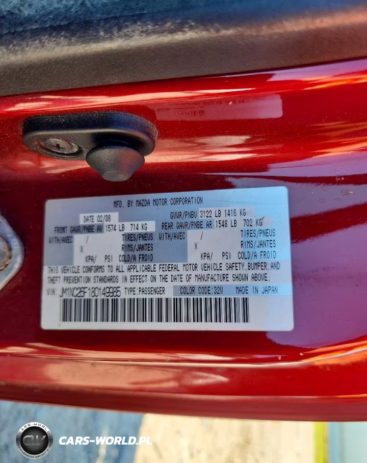 2008 Mazda Mx-5 Miata VIN:JM1NC26F180149985 - 12
