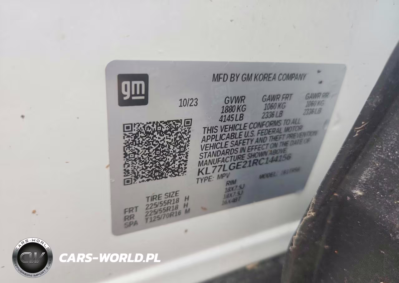 2024 Chevrolet Trax 1Rs VIN:KL77LGE21RC144156 - 13
