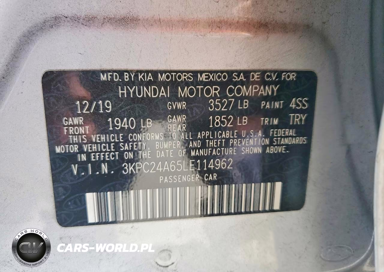 2020 Hyundai Accent Se VIN:3KPC24A65LE114962 - 12