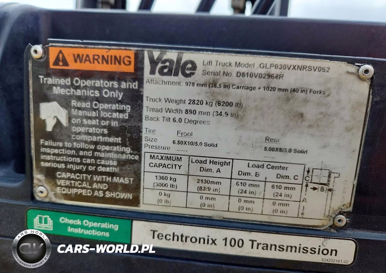 2017 Yale Glp030Vxnrasv062 Forklift VIN:D810V02964R - 10