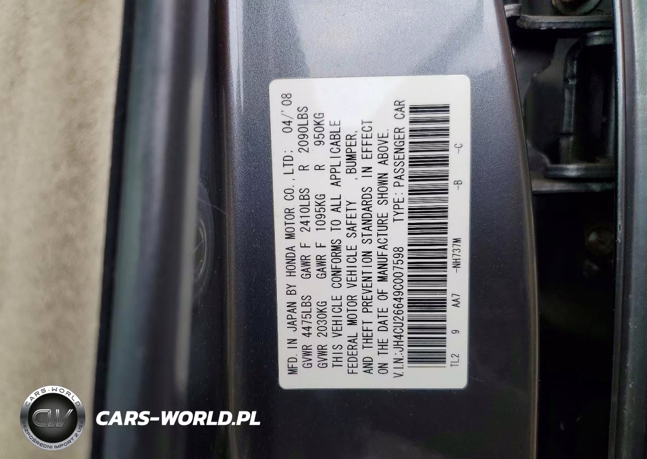 2009 Acura Tsx VIN:JH4CU26649C007598 - 12