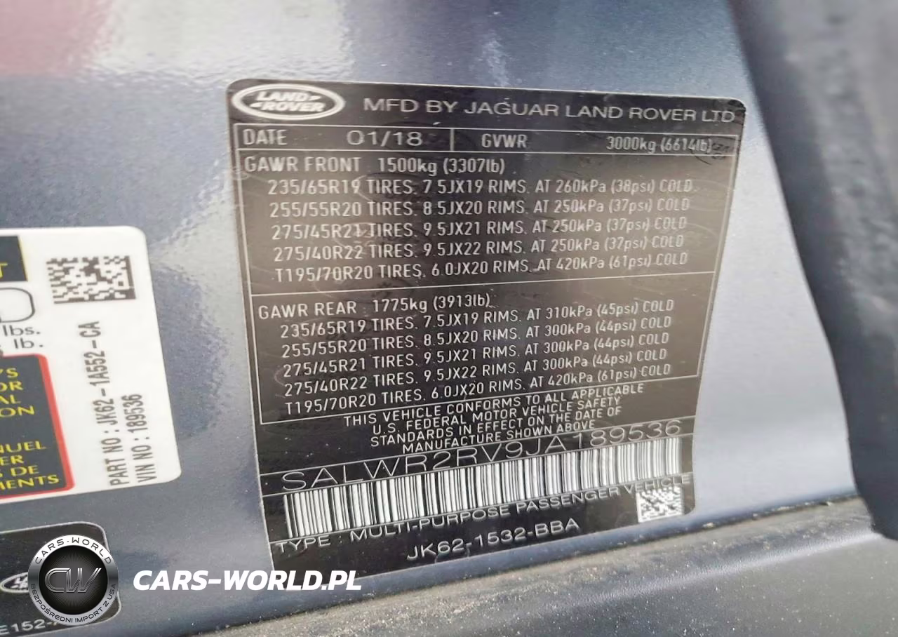 2018 Land Rover Range Rover Sport Hse VIN:SALWR2RV9JA189536 - 12