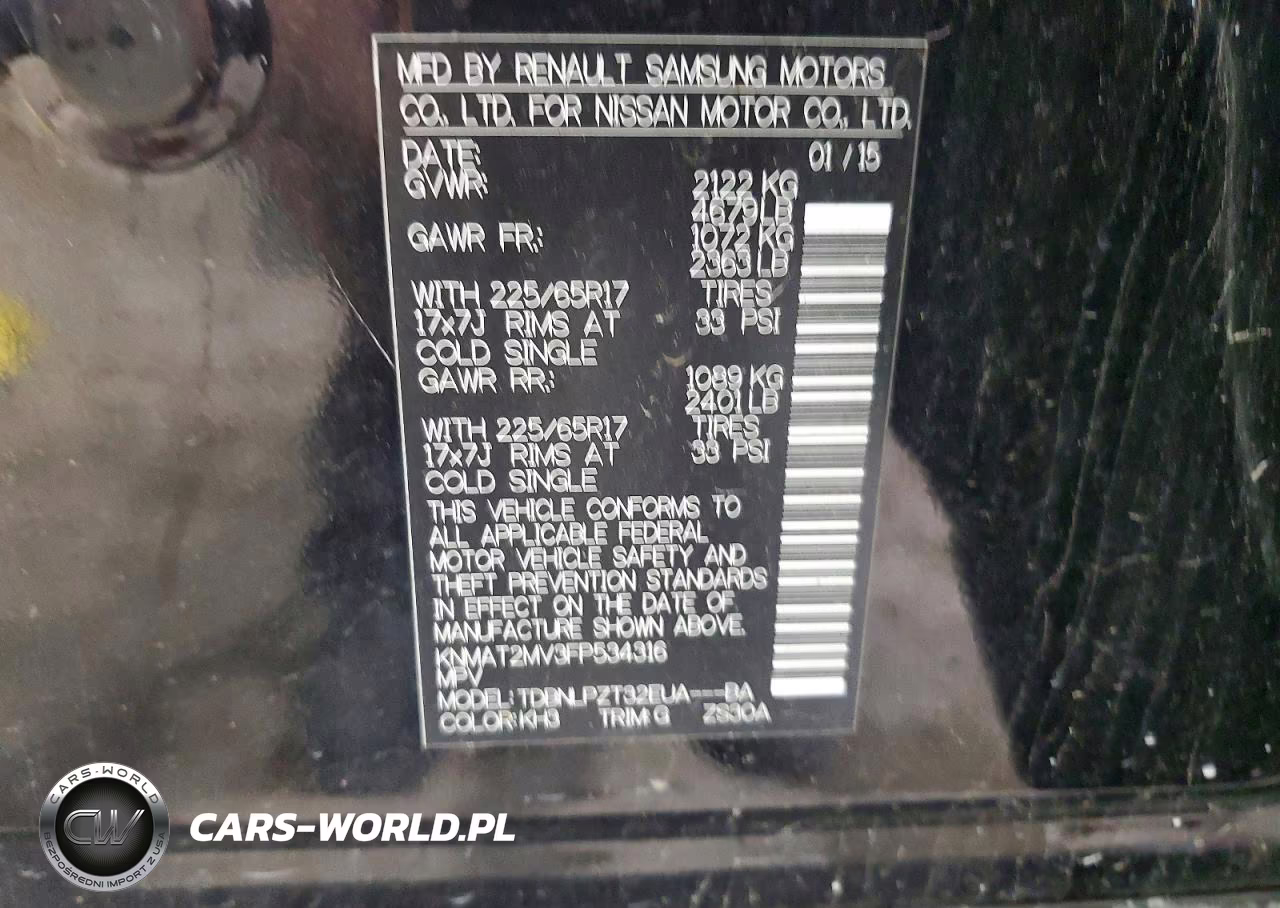 2015 Nissan Rogue S VIN:KNMAT2MV3FP534316 - 14
