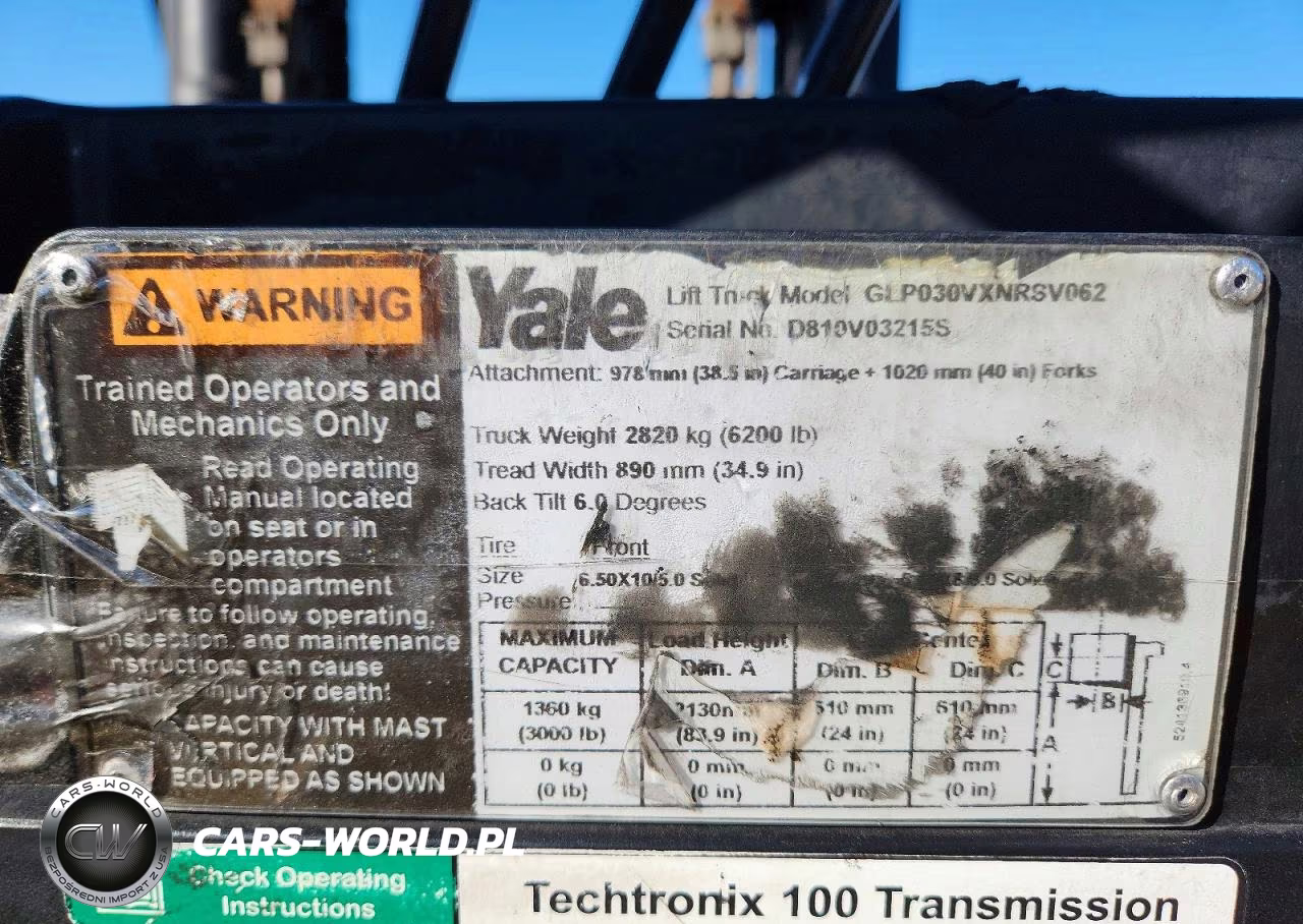 2018 Yale Glp030Vxnrsv062 Forklift VIN:D810V03215S - 10