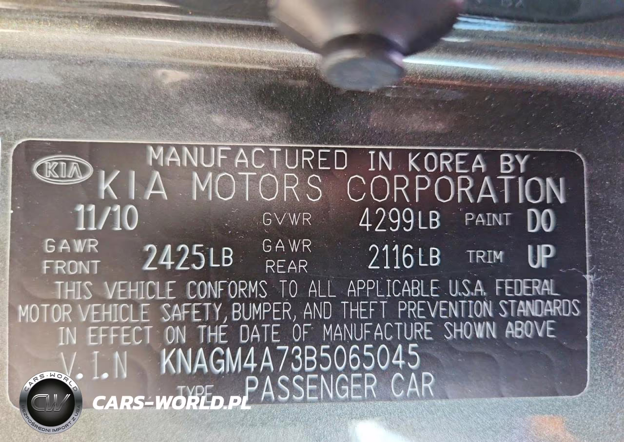 2011 Kia Optima Lx VIN:KNAGM4A73B5065045 - 13