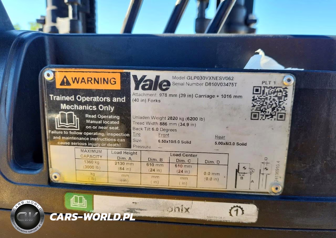2019 Yale Glp030Vxnrsv062 Forklift VIN:D810V03475T - 10