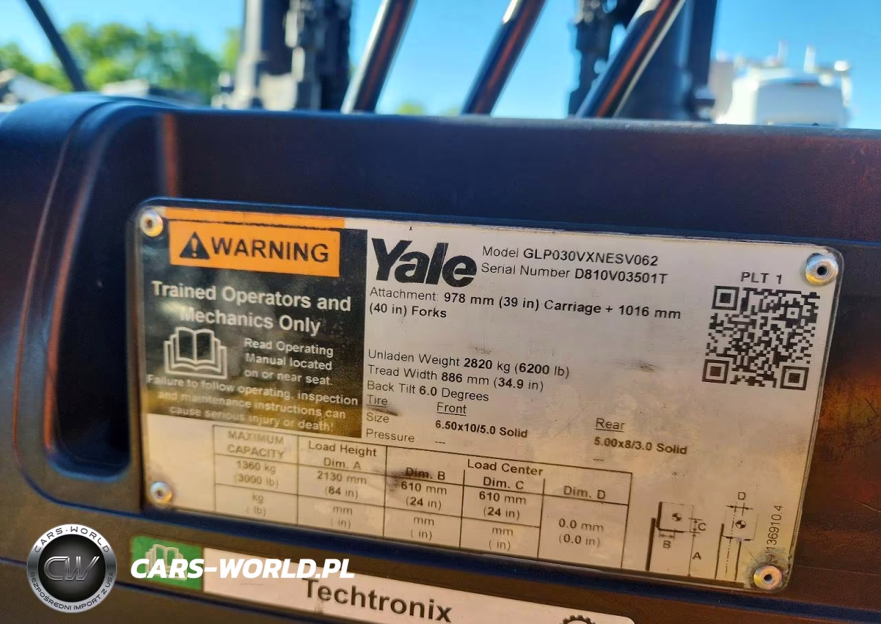 2019 Yale Glp030Vxnrsv062 Forklift VIN:D810V03501T - 10
