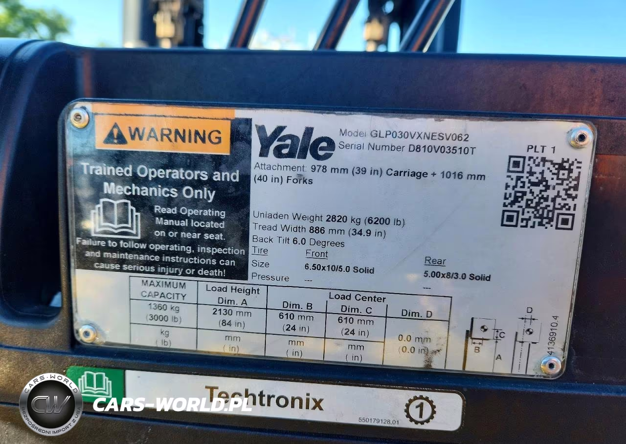 2019 Yale Glp030Vxnrsv062 Forklift VIN:D810V03510T - 10