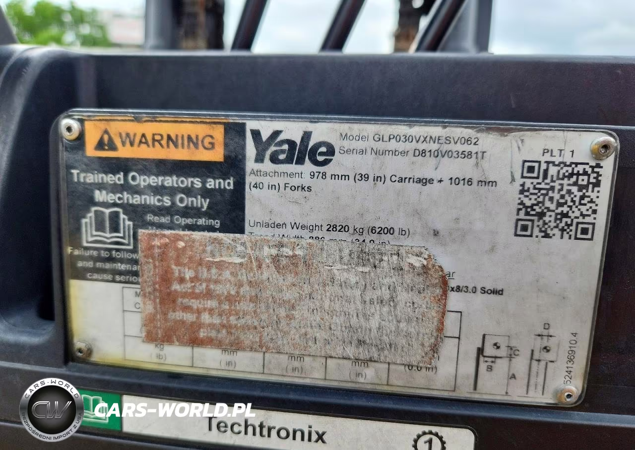 2019 Yale Glp030Vxnesv062 Forklift VIN:D810V03581T - 10