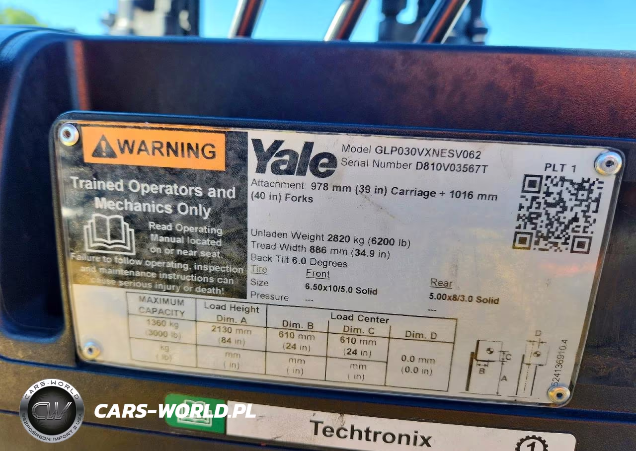 2019 Yale Glp030Vxnrsv062 Forklift VIN:D810V03567T - 10