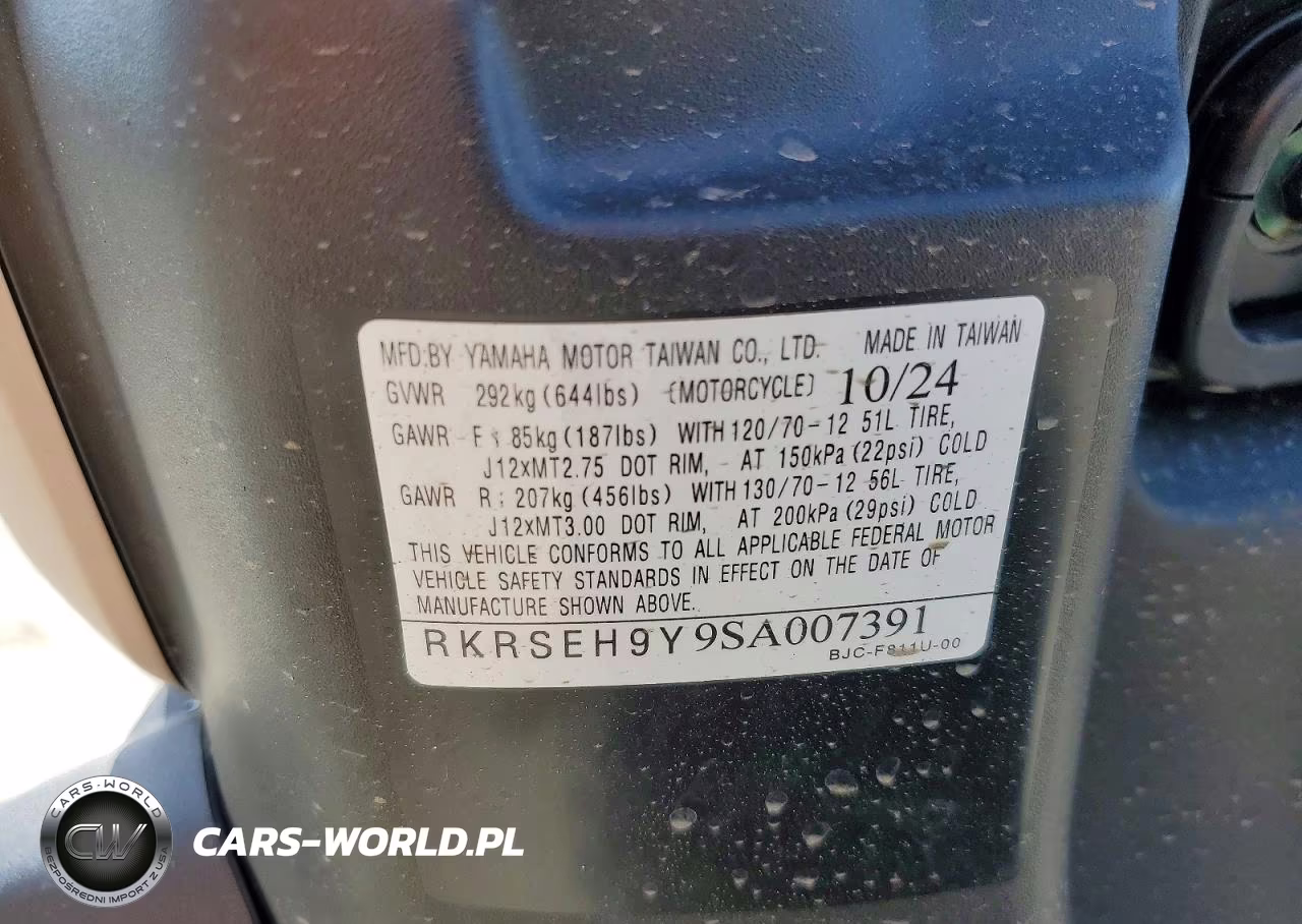 2025 Yamaha Yw125 VIN:RKRSEH9Y9SA007391 - 9