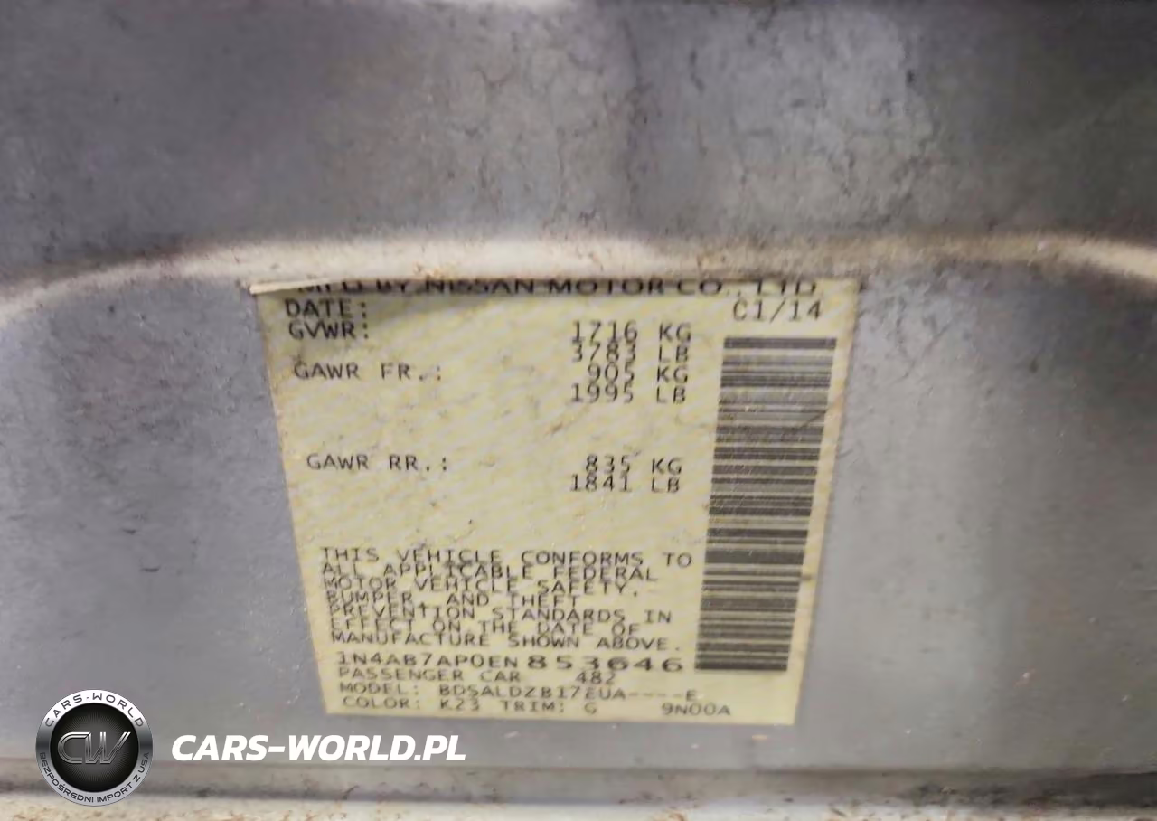 2014 Nissan Sentra Sv VIN:1N4AB7AP0EN853646 - 12