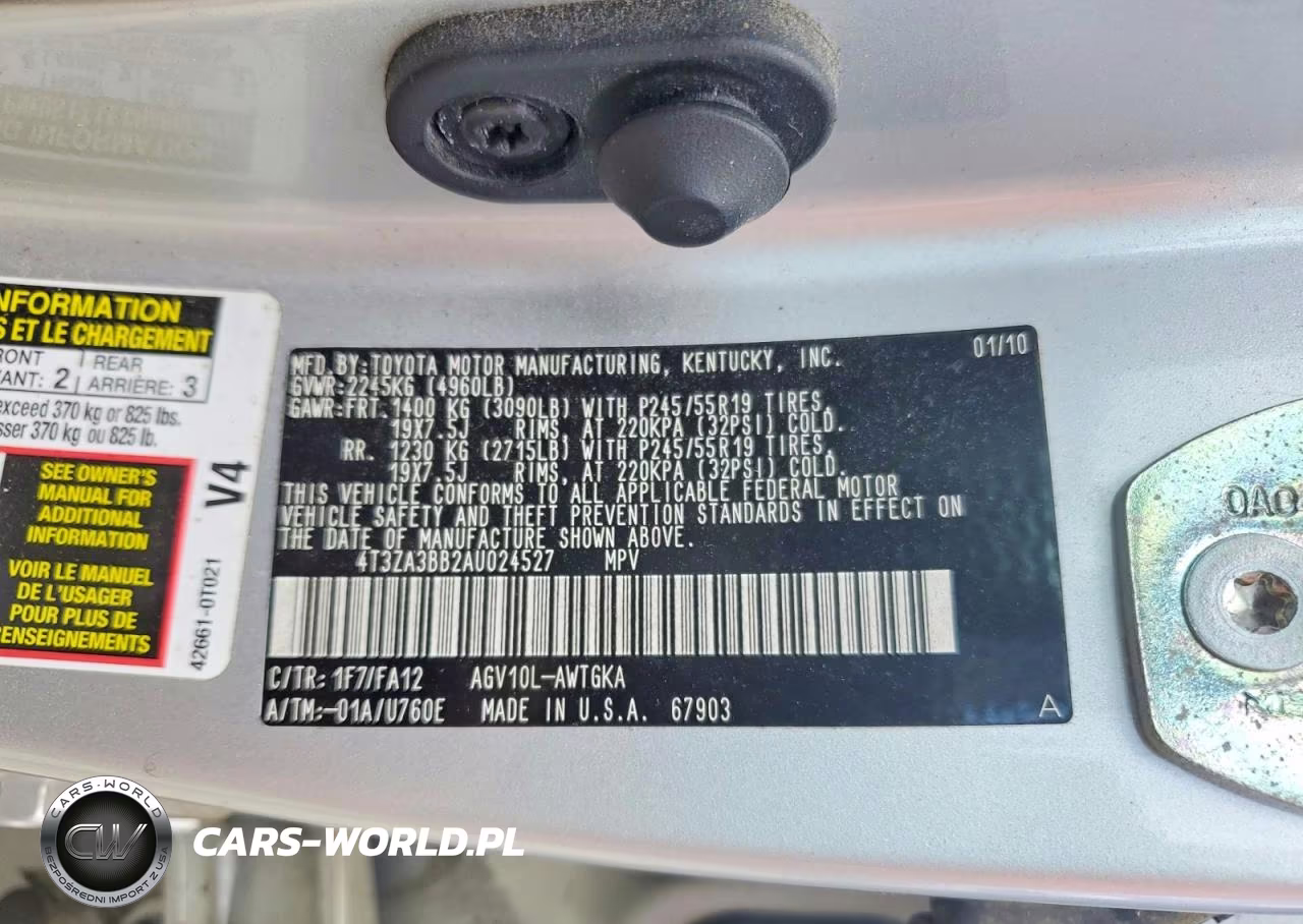 2010 Toyota Venza Fwd 4Cyl VIN:4T3ZA3BB2AU024527 - 13