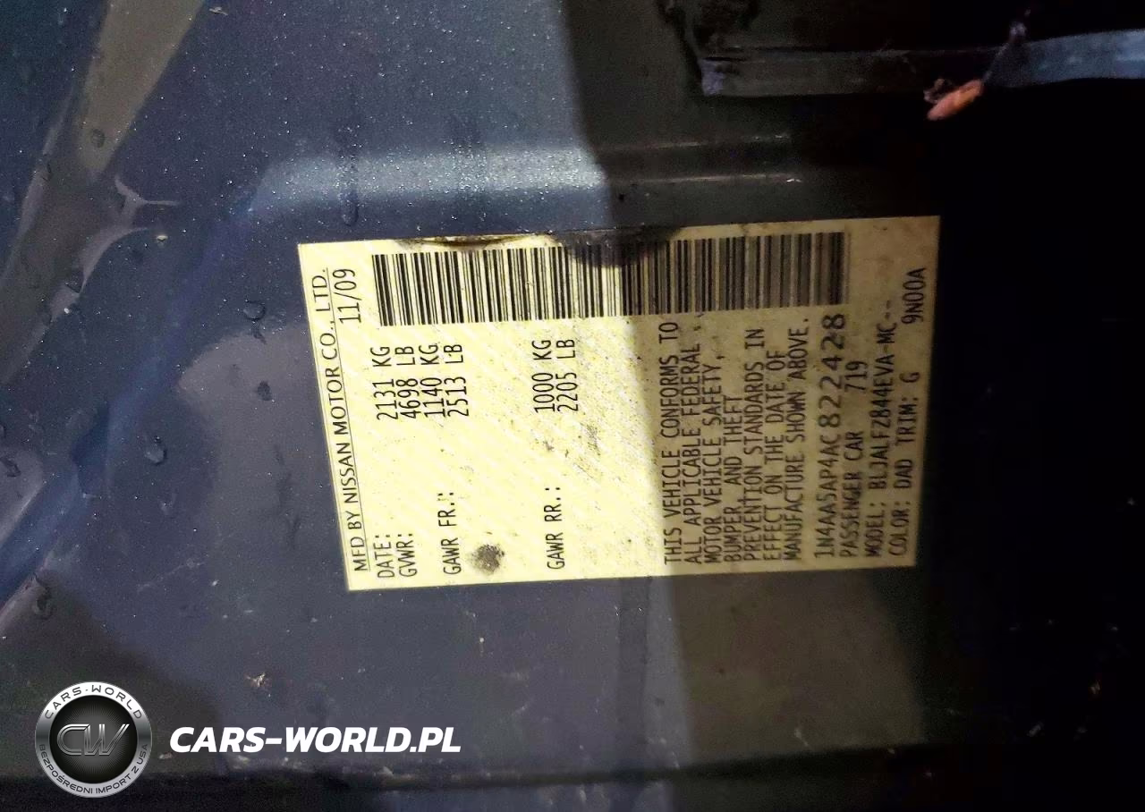 2010 Nissan Maxima 3.5 S VIN:1N4AA5AP4AC822428 - 12