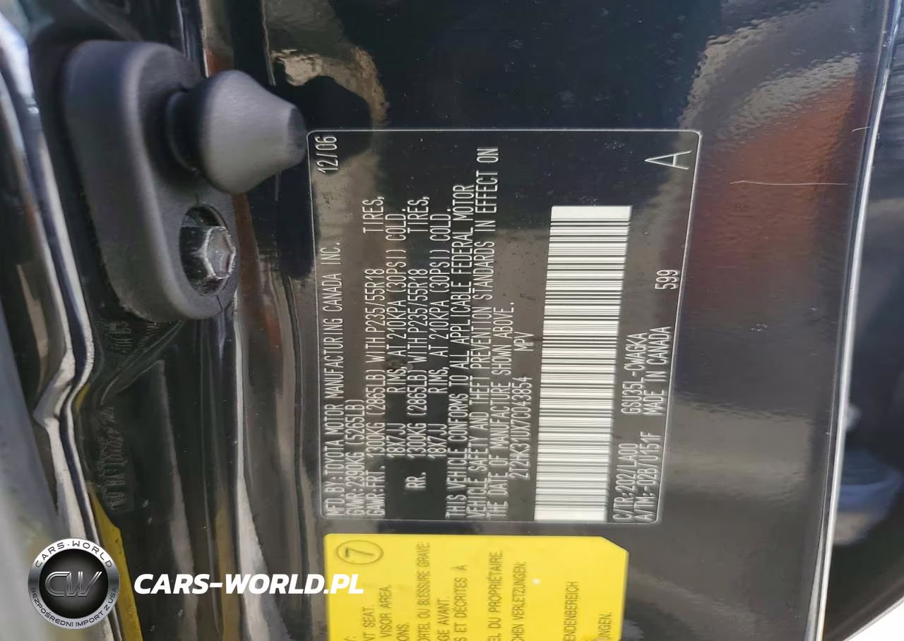 2007 Lexus Rx 350 VIN:2T2HK31UX7C043854 - 13