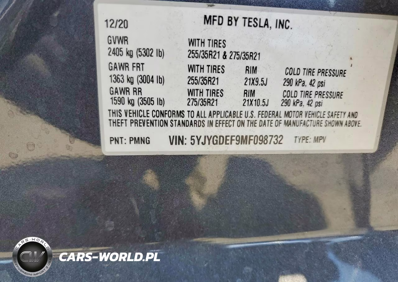 2021 Tesla Model Y VIN:5YJYGDEF9MF098732 - 13