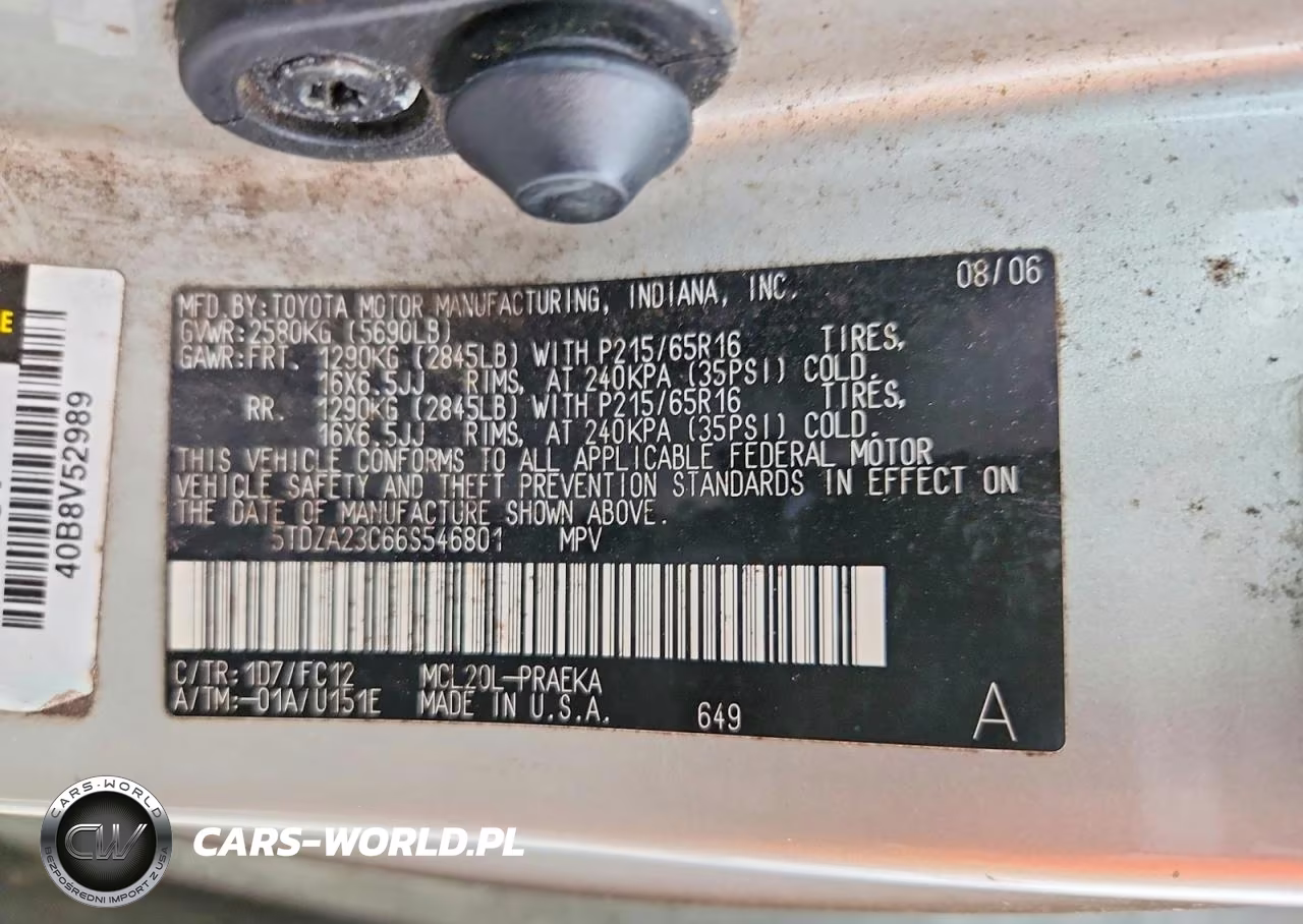 2006 Toyota Sienna Le 8 Passenger VIN:5TDZA23C66S546801 - 13