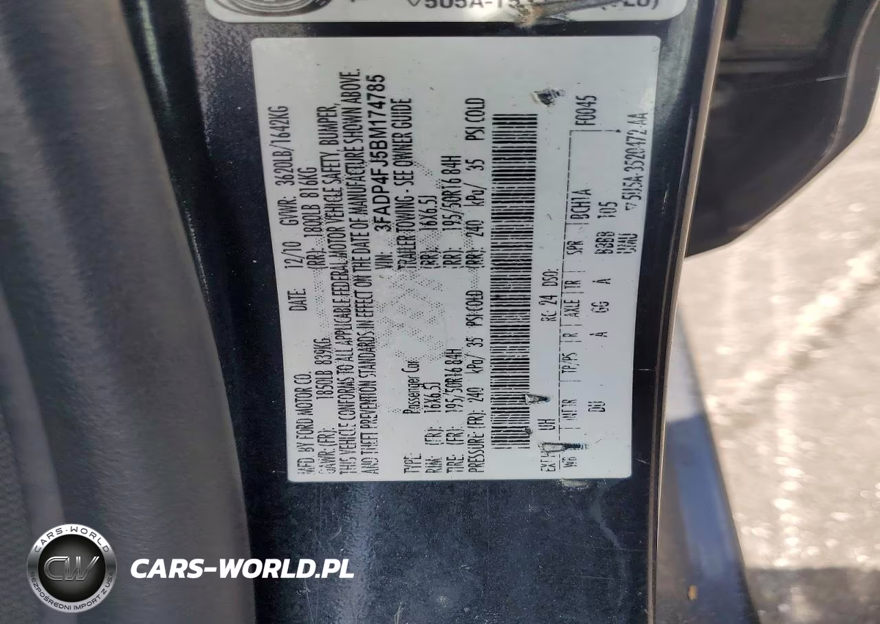 2011 Ford Fiesta VIN:3FADP4FJ5BM174785 - 12