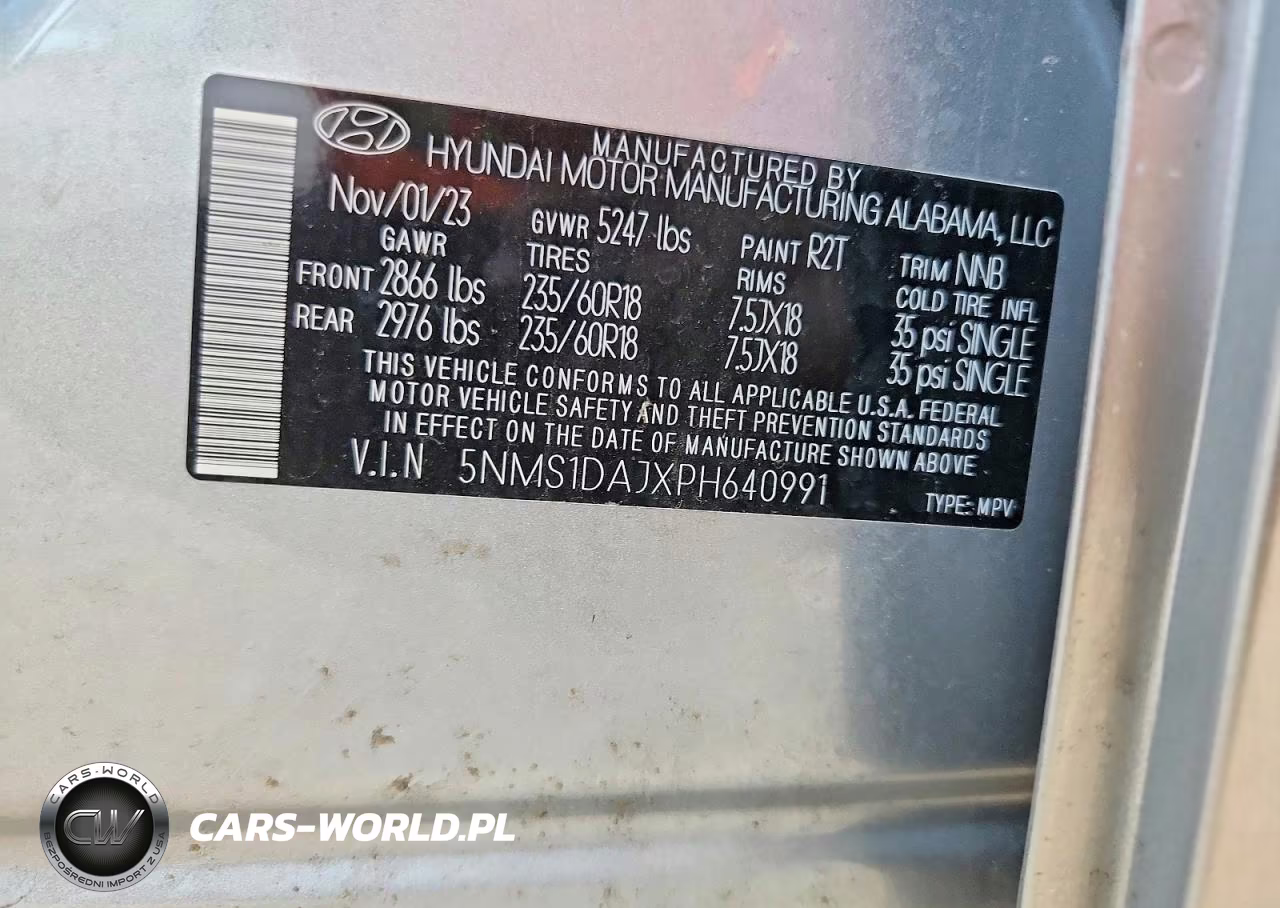 2023 Hyundai Santa Fe Se VIN:5NMS1DAJXPH640991 - 14